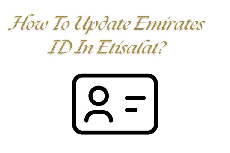 How To Update Emirates ID In Etisalat
